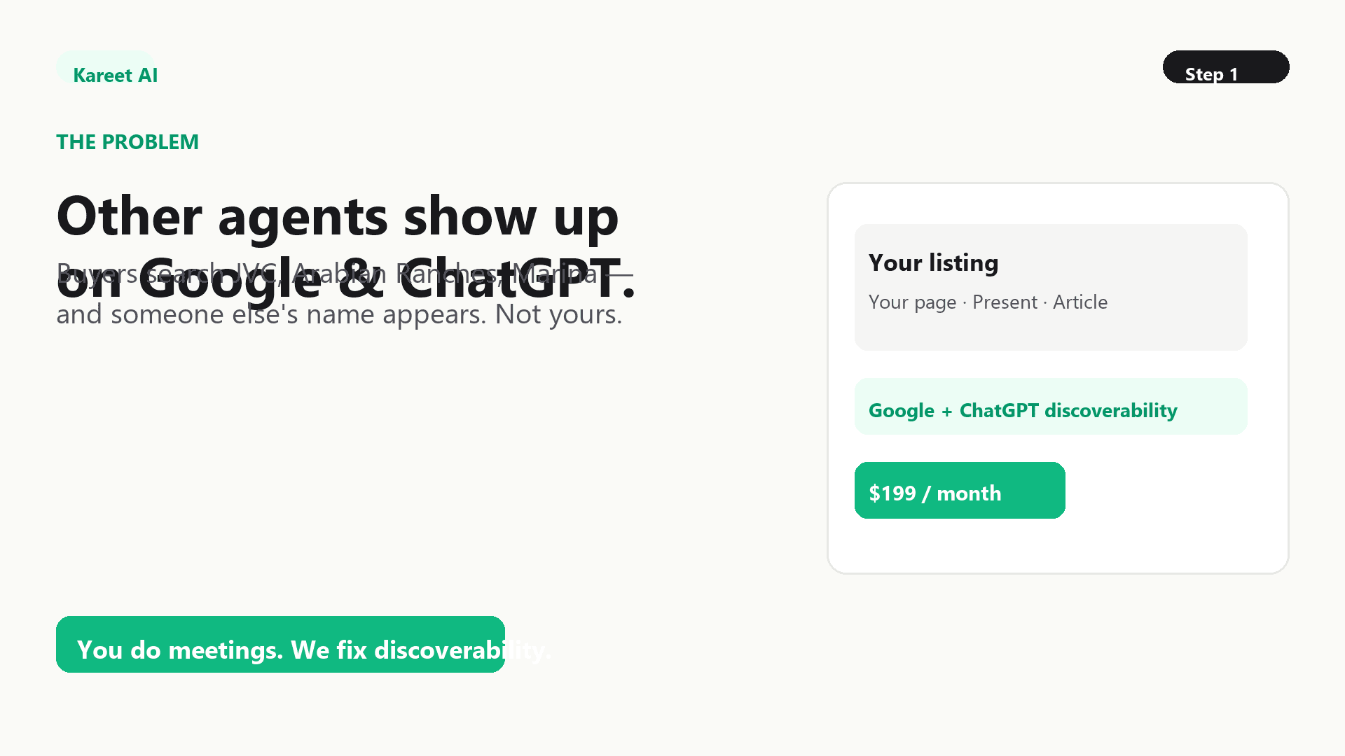 Other agents show up on Google & ChatGPT